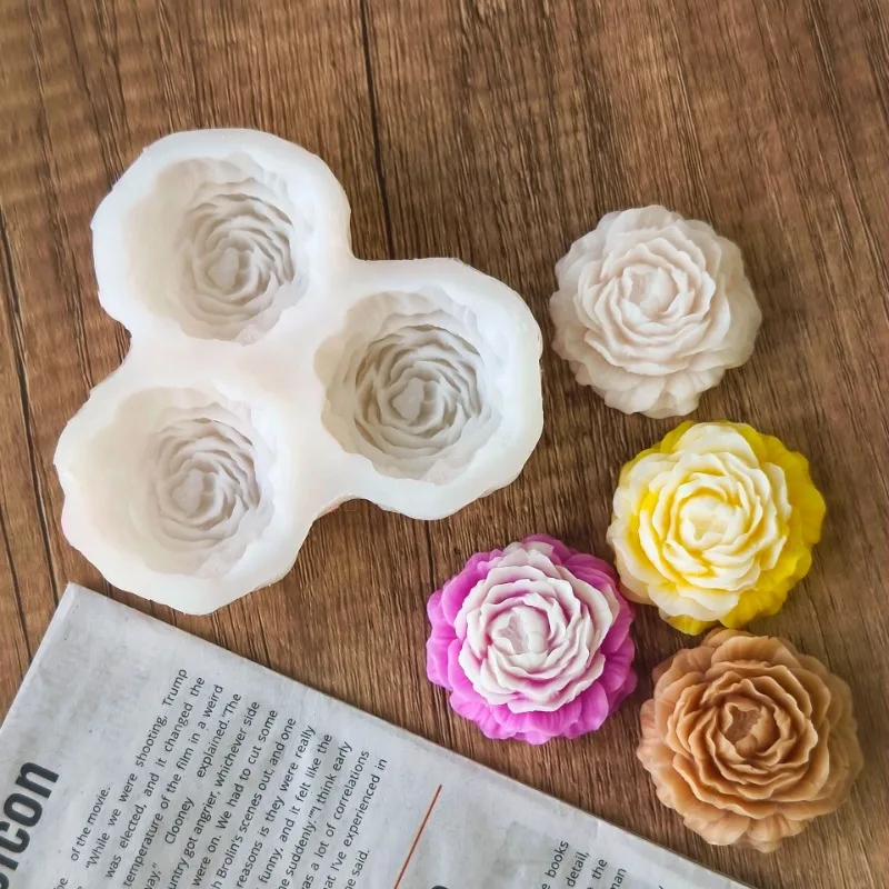 Candle Making Business - Peony Flower Candle Silicone Mold 3D