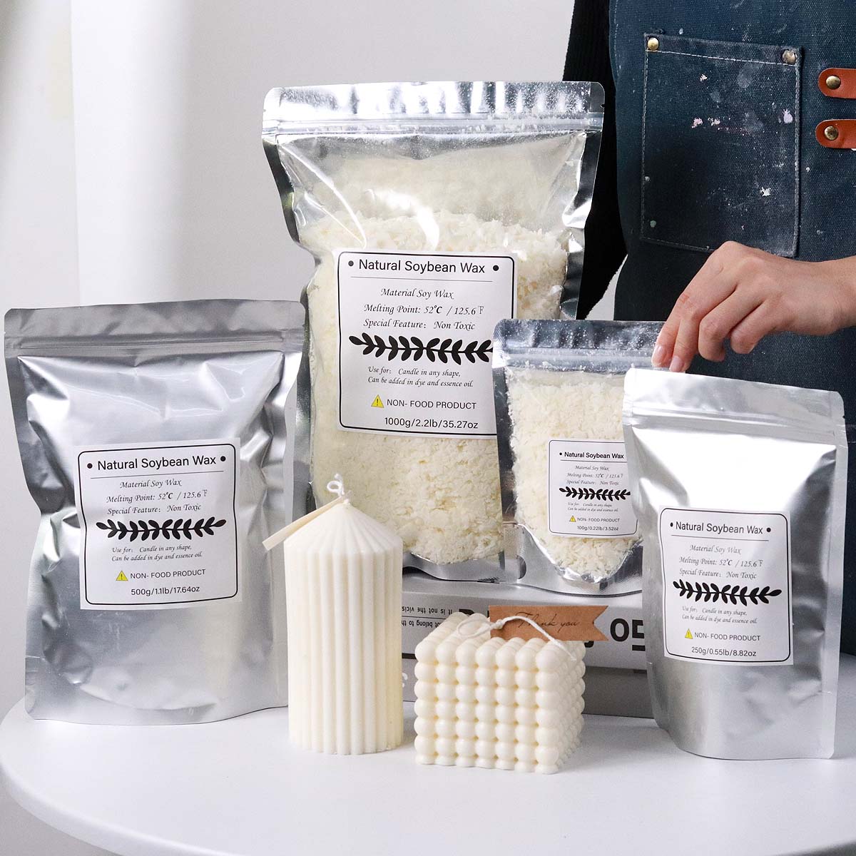 500g/1kg Natural Soy Wax Flake - Candle Making Kit For Beginners recensie en prijs