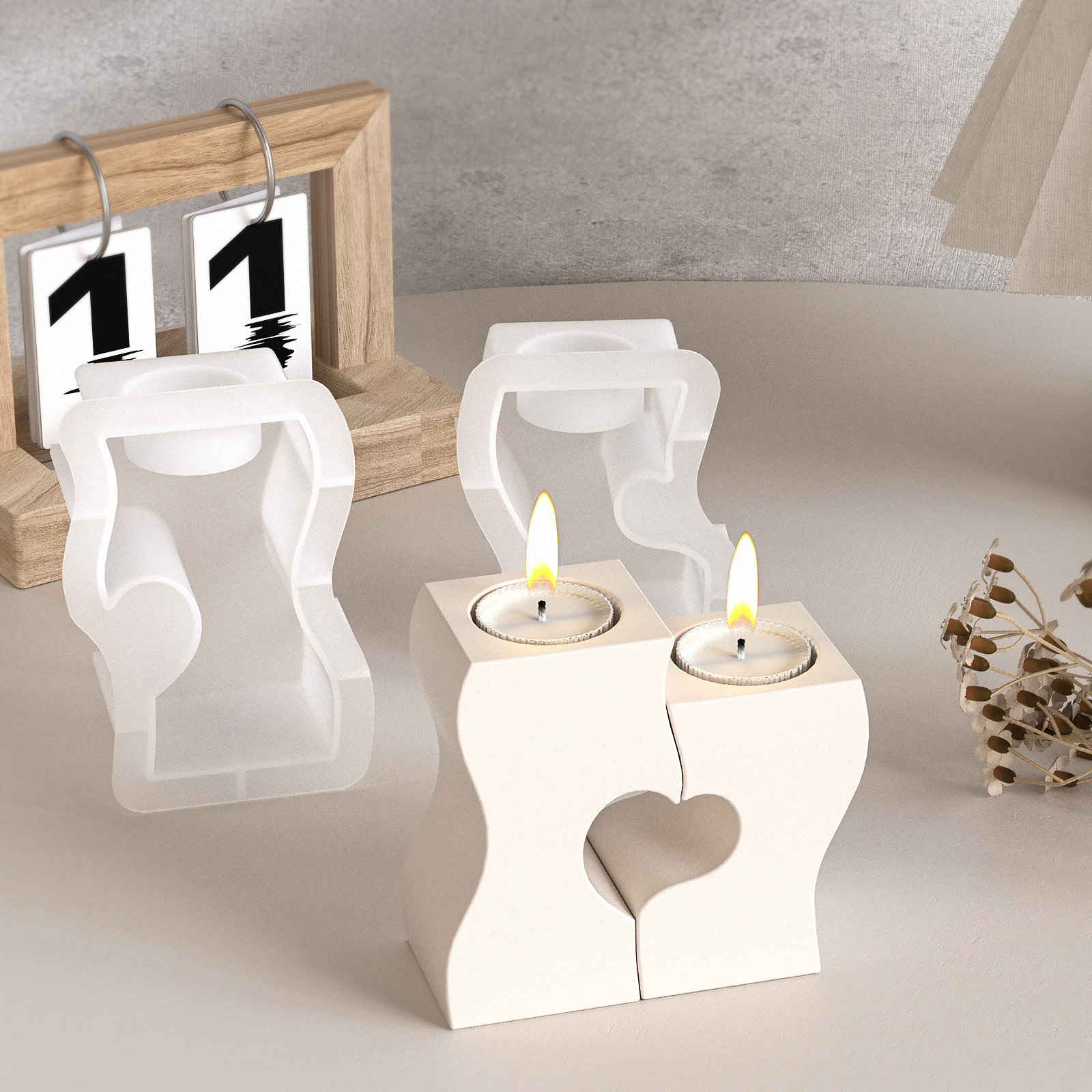 S Heart Candlestick Silicone M - Candle Making Business recensie en prijs