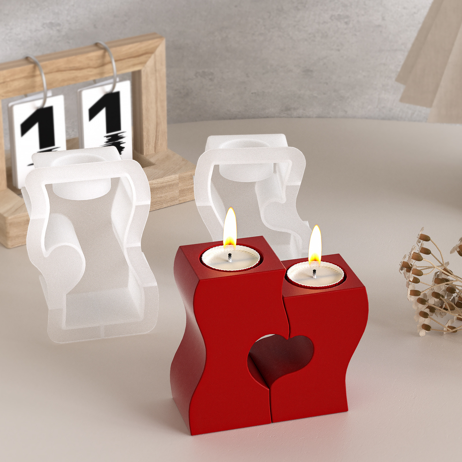 S Heart Candlestick Silicone M - Candle Making Business recensie en prijs