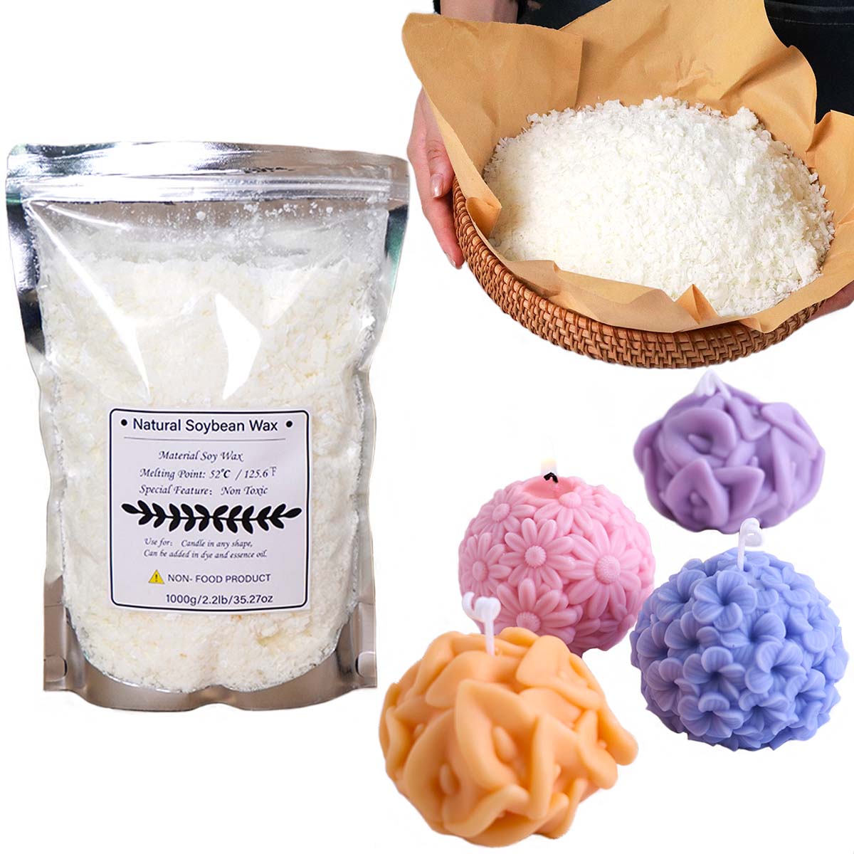 100/250/500/1000g Natural Soy  - Candle Making Kits recensie en prijs