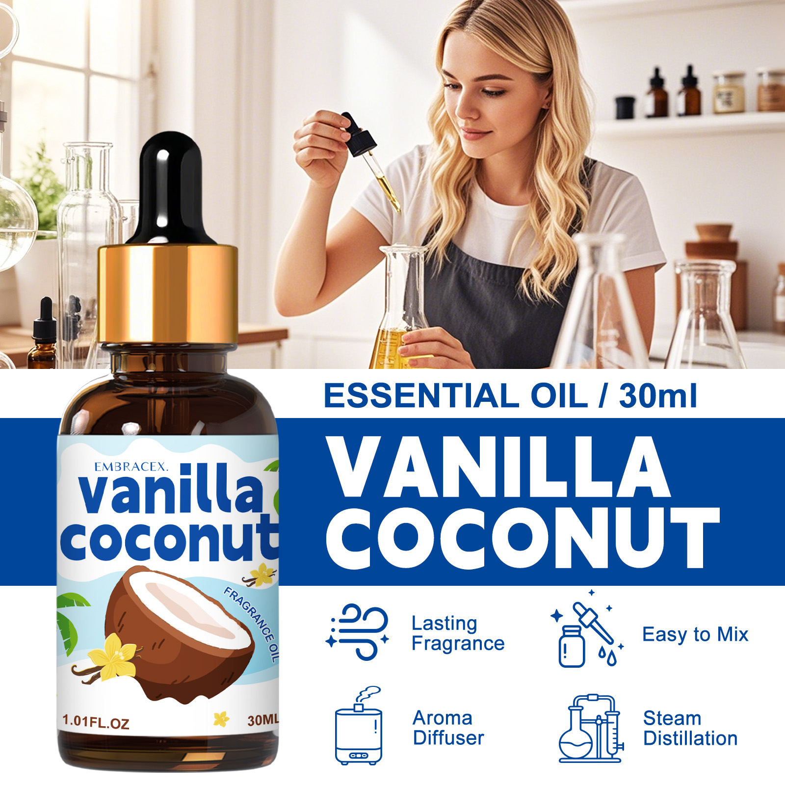 30ml Vanilla Coconut Essential - Candle Making Essentials recensie en prijs