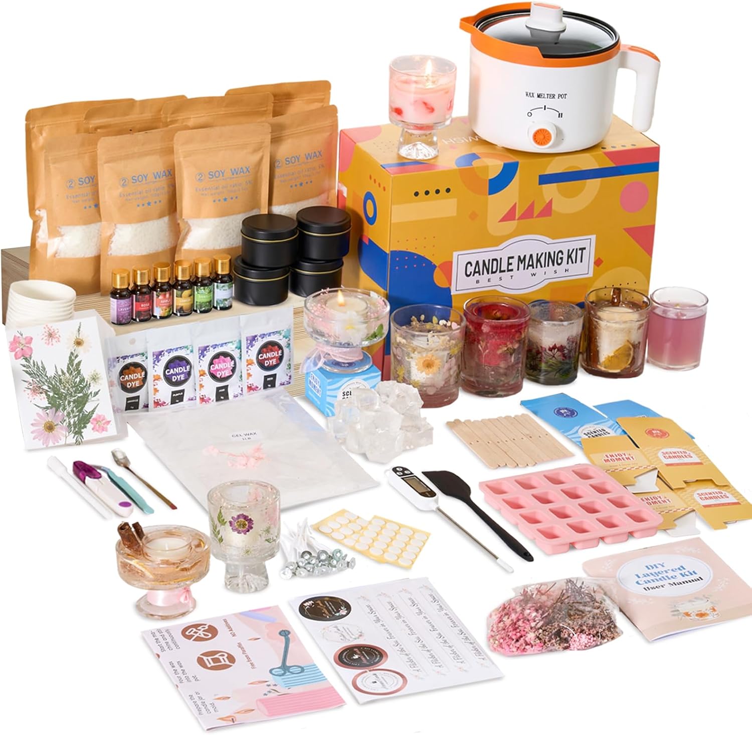 2-in-1 Soy & Jelly Wax DIY Can - Candle Making Kit For Beginners recensie en prijs