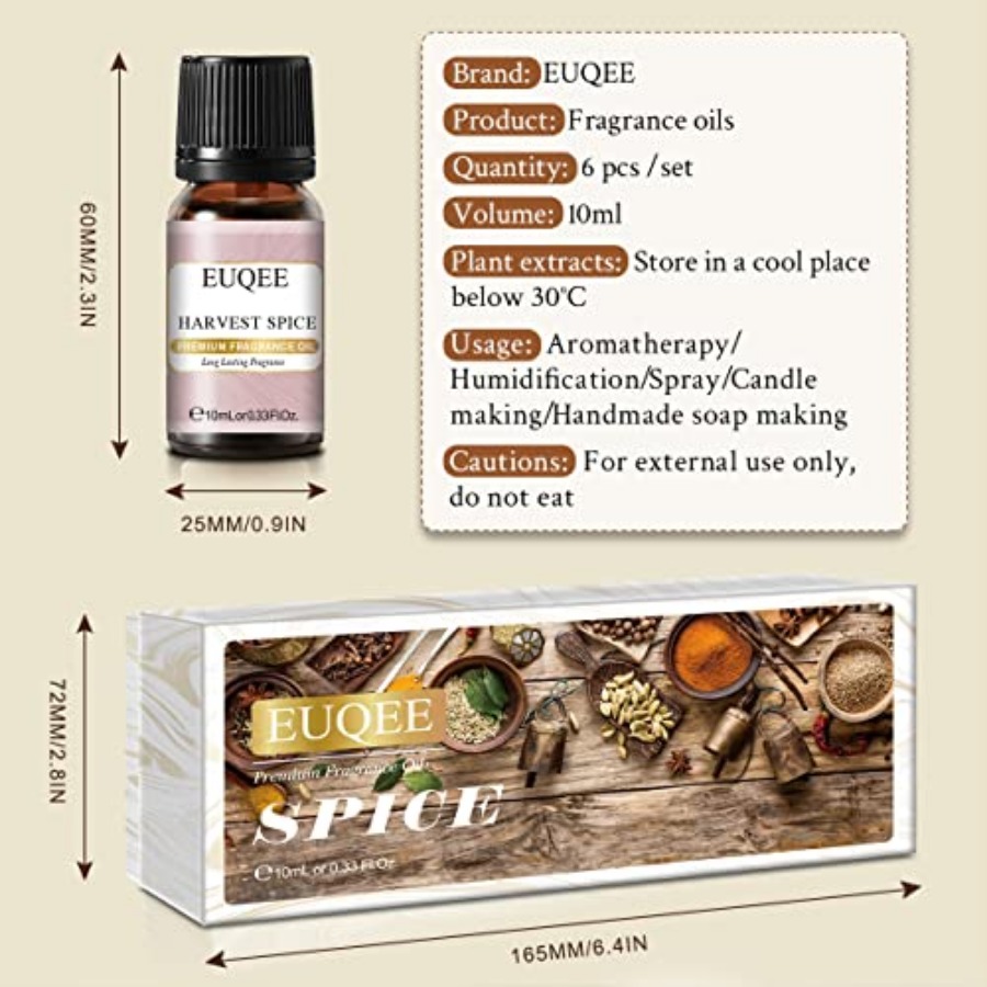 EUQEE 6PCS Spice Autumn Fragra - Candle Making Fragrance Oils recensie en prijs