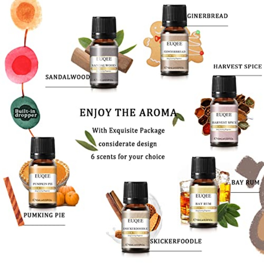 EUQEE 6PCS Spice Autumn Fragra - Candle Making Fragrance Oils recensie en prijs