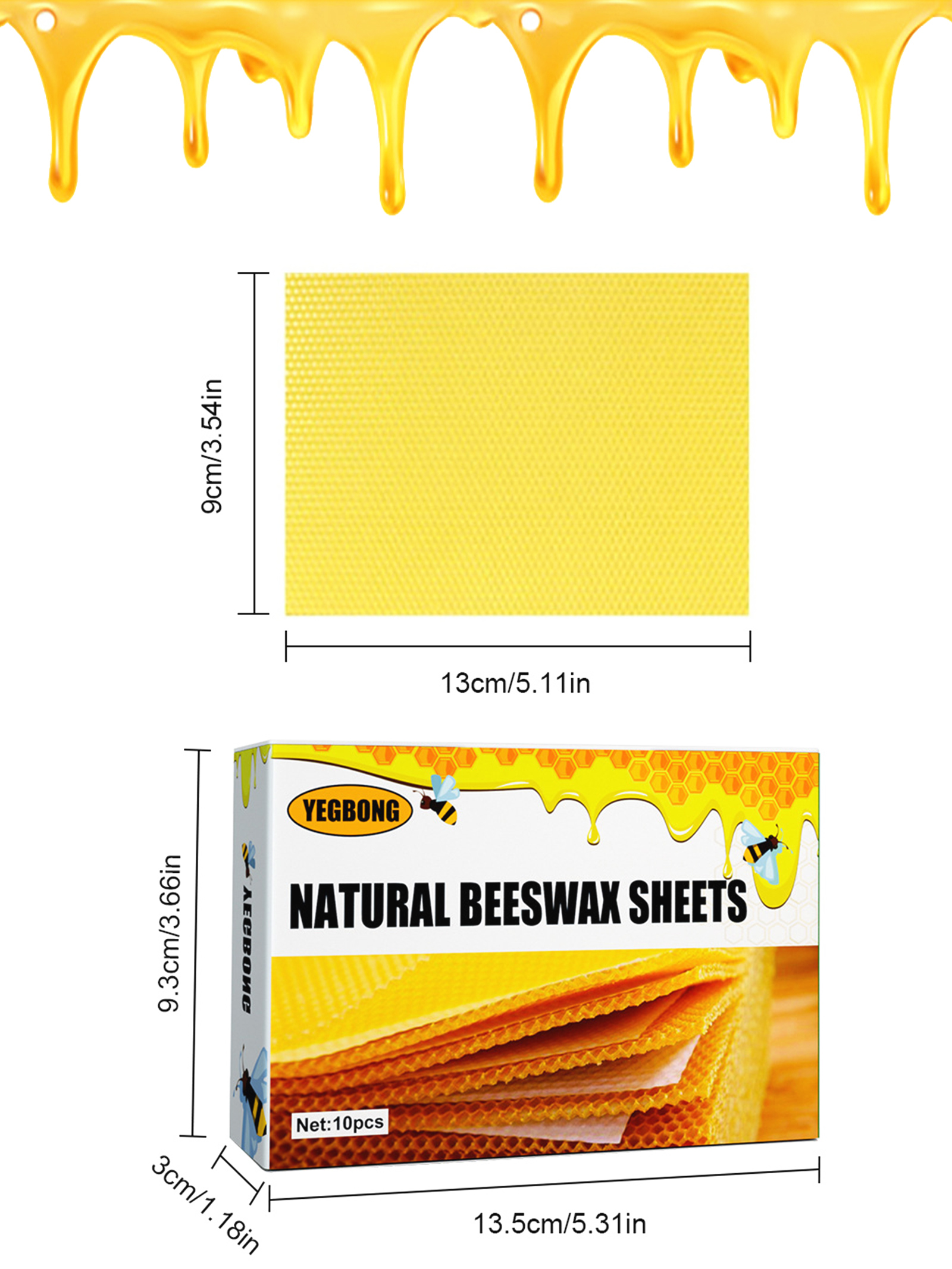 10Pcs Natural Honeycomb Bee Wa - Candle Making Business recensie en prijs
