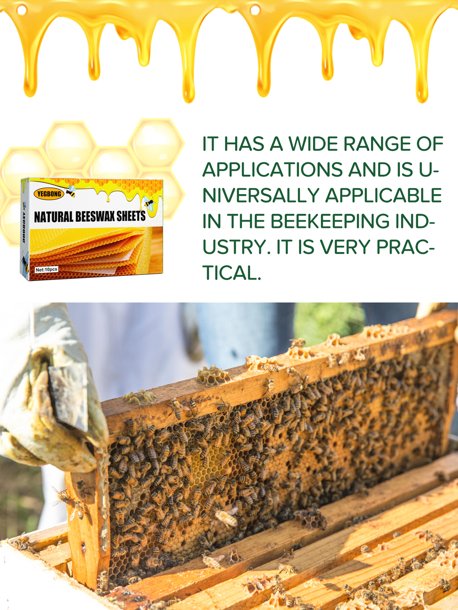 10Pcs Natural Honeycomb Bee Wa - Candle Making Business recensie en prijs