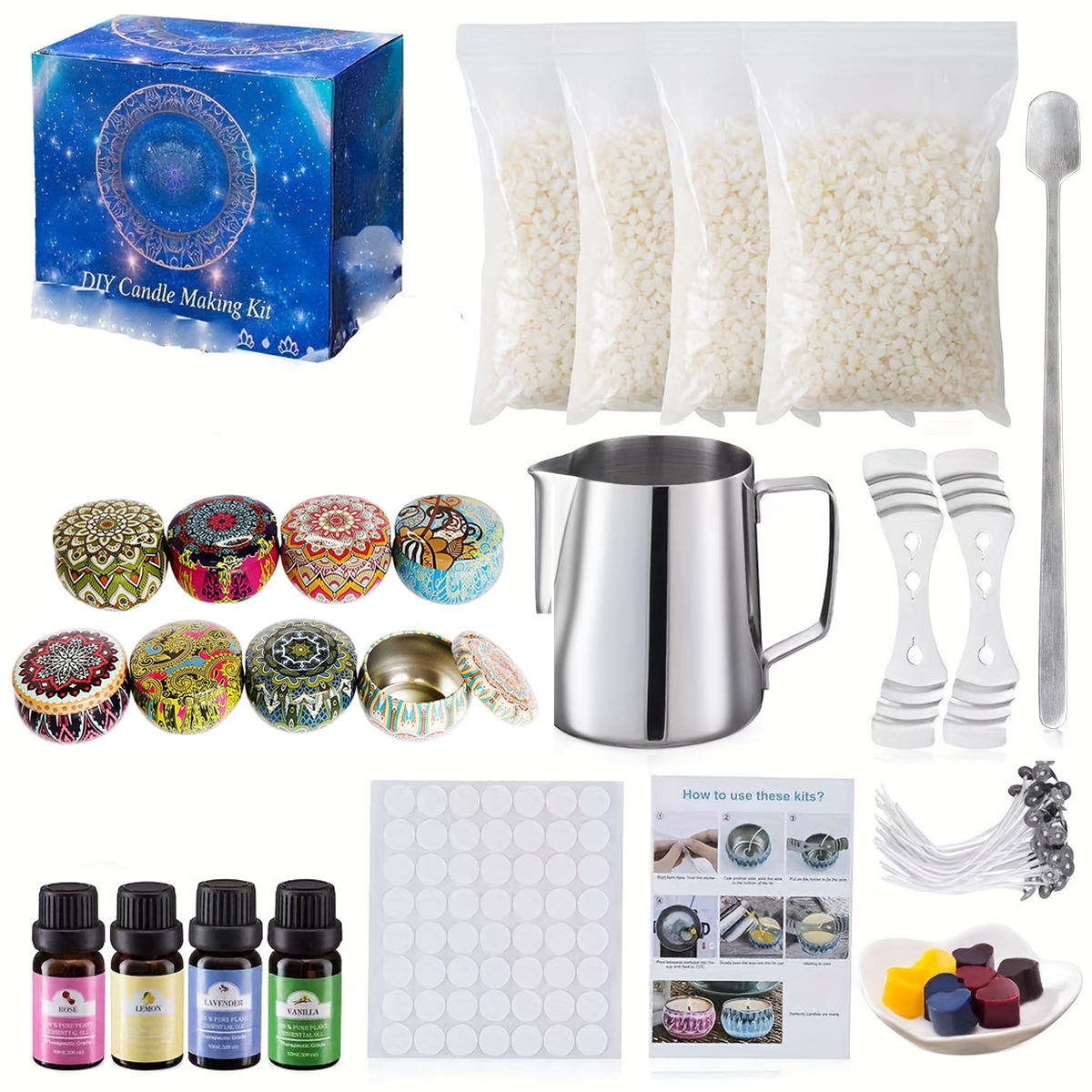 Kaleidoscope-Style Jar Essenti - Candle Making Kit For Beginners recensie en prijs